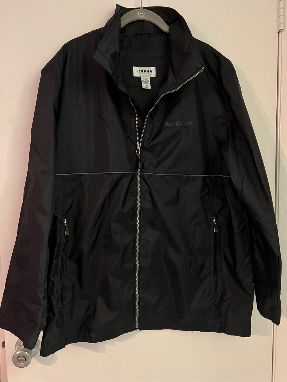 Men’s Urban North End  Black Full-Zip Lightweight Windbreaker